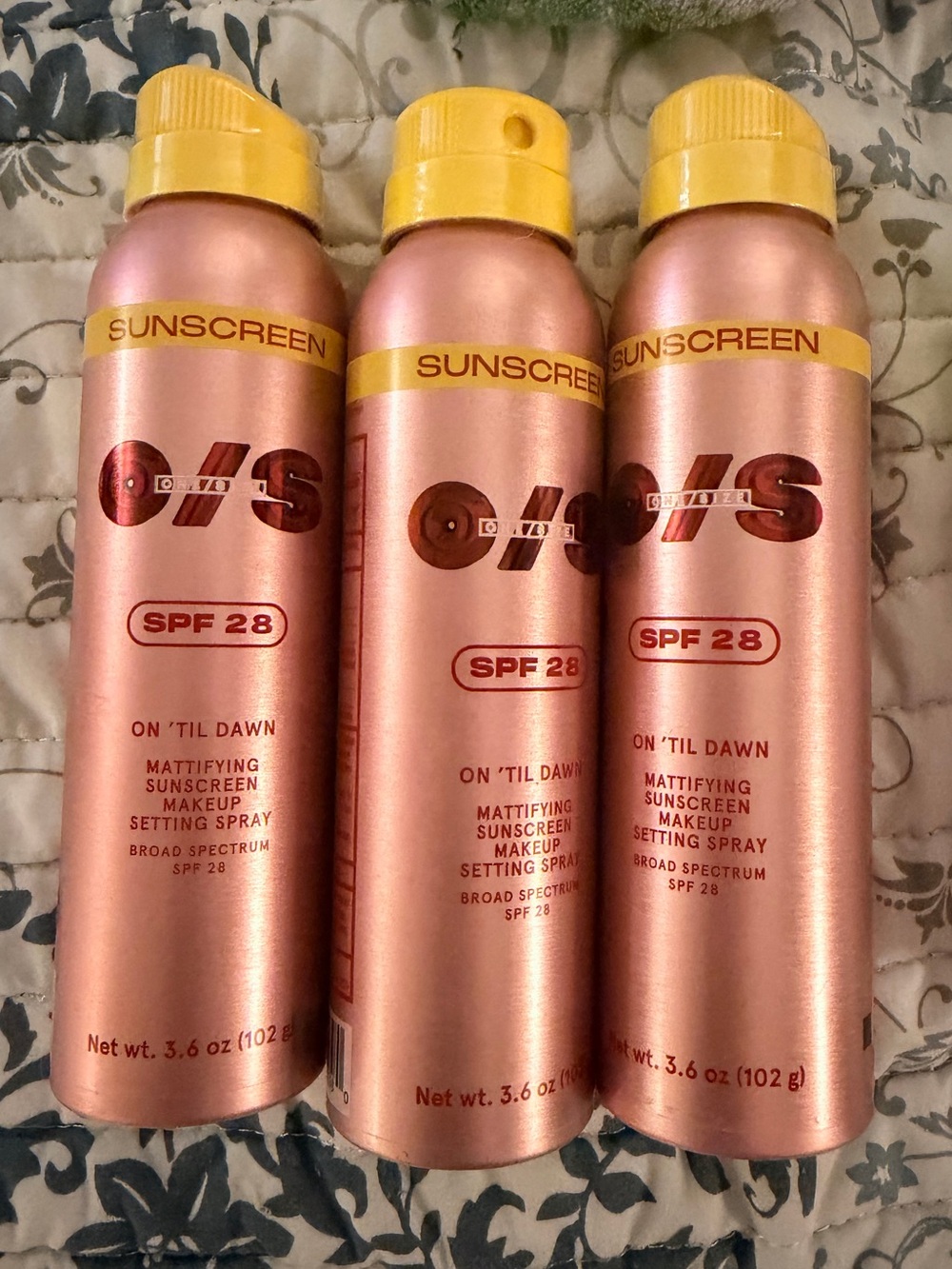 O/S Sunscreen SPF 28 Mattifyingtt Makeup Setting Spray